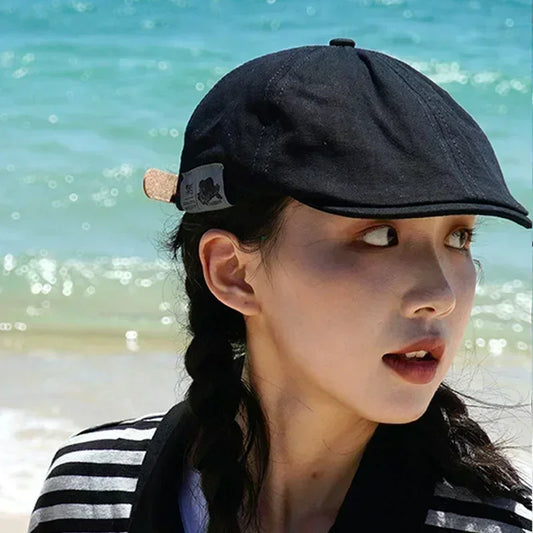 Vintage Ivy Linen Cap