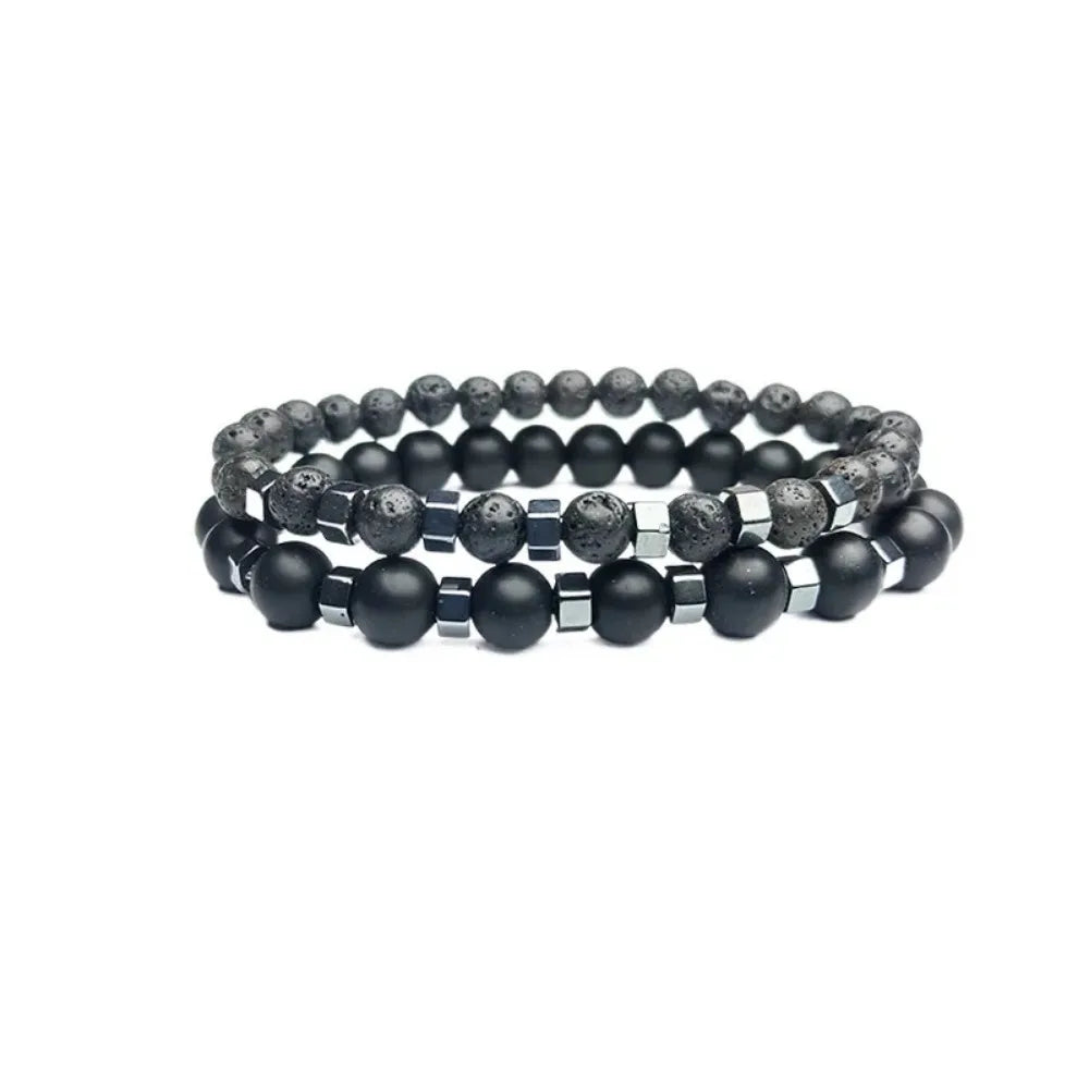 Obsidian Edge Bracelet Set